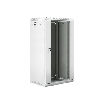 LANBERG WF01-6422-10S Lanberg 19 fali rack szekrény 22U 600x450mm szürke (üvegajtó)