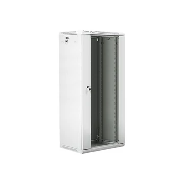 LANBERG WF01-6427-10S Lanberg 19 fali rack szekrény 27U 600x450mm szürke (üvegajtó)