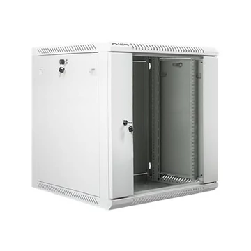LANBERG WF01-6612-10S Lanberg 19 fali rack szekrény 12U 600x600mm szürke (üvegajtó)