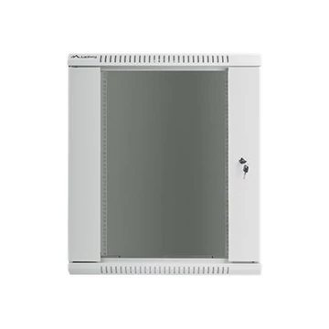 LANBERG WF01-6615-10S Lanberg 19 fali rack szekrény 15U 600x600mm szürke (üvegajtó)