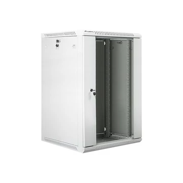 LANBERG WF01-6618-10S Lanberg 19 fali rack szekrény 18U 600x600mm szürke (üvegajtó)