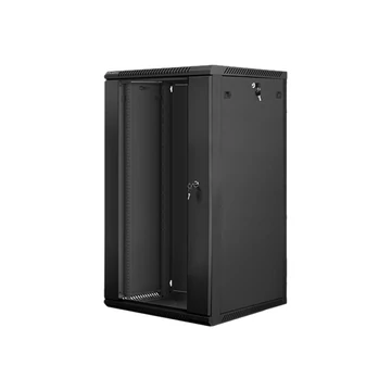 LANBERG WF01-6622-10B Lanberg 19 fali rack szekrény 22U 600x600mm fekete (üvegajtó)