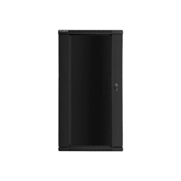 LANBERG WF01-6627-10B Lanberg 19 fali rack szekrény 27U 600x600mm fekete (üvegajtó)