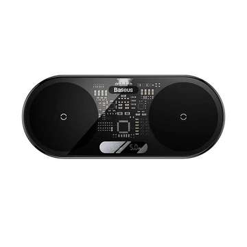 Baseus Digital LED Display kettős Qi vezeték nélküli töltő 20W (WXSX010101)