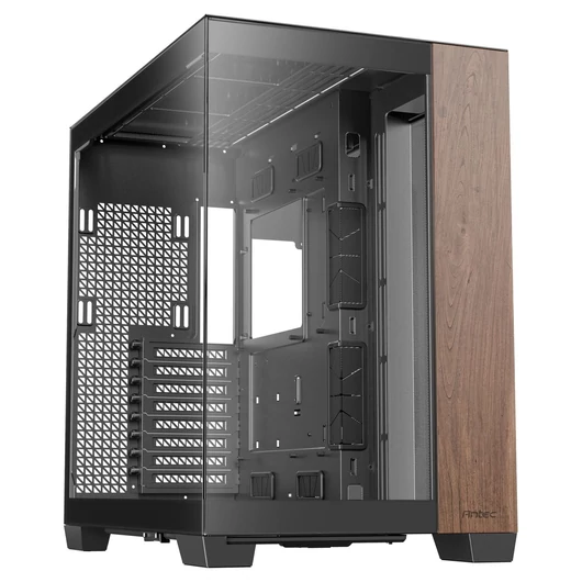 Számítógépház Antec C8 Midi-Tower, Edzett üveg - fa