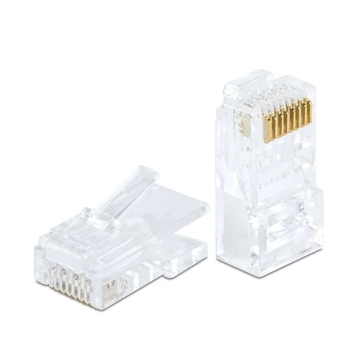 RJ45 Cat6 átfűzhető csatlakozó UTP kábelre, 8P8C - 100db / csomag