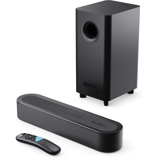 Majority Hangszóró Soundbar - Bowfell Axis 2.1 Dolby (140W, BT 5.0, HDMI ARC, AUX, USB, Optikai, Távírányító, Mélynyomó)