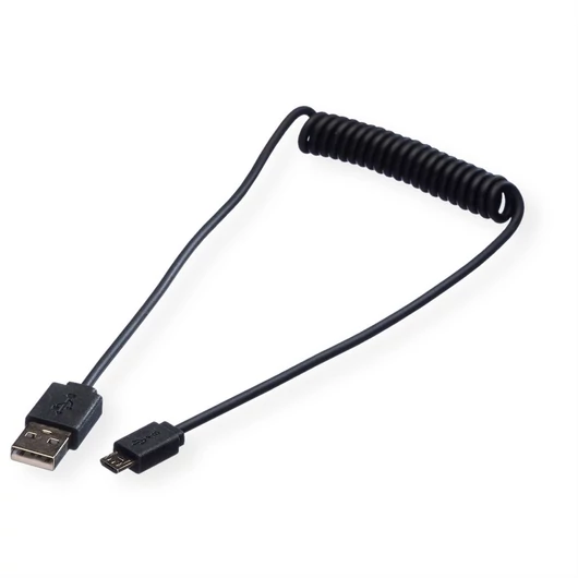 USB2.0 SPIRAL CABLE A-MICROB 1M