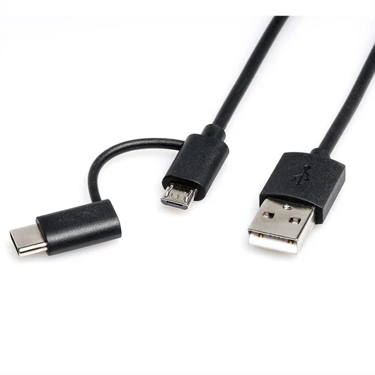 USB2.0 CABLE MICROB+C-A 1M