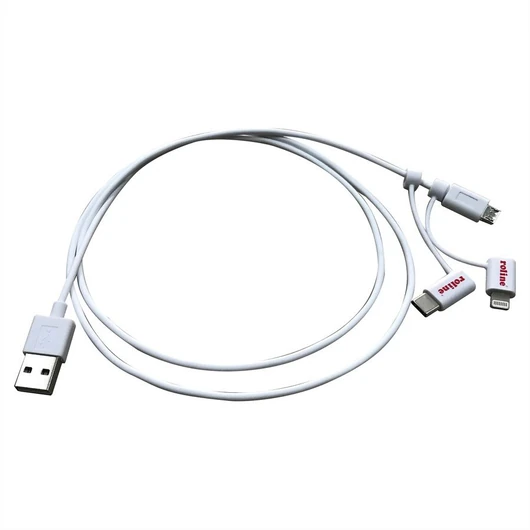 USB2.0 CBL. MICROB+8PIN+C-A 1M