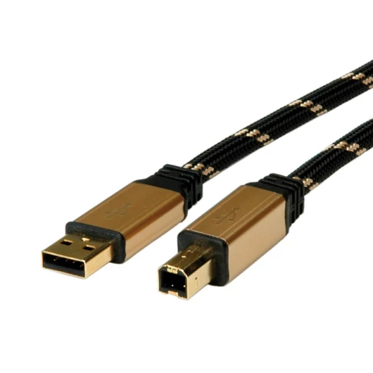 USB2.0 KB A-B 4 5M ROLINE GOLD