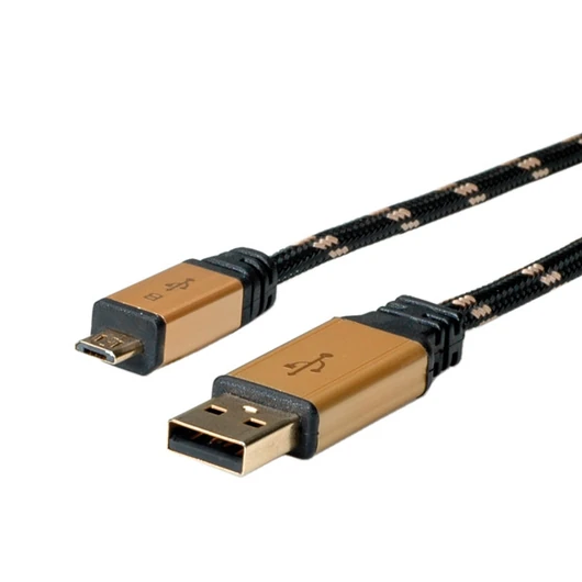 USB2.0 KB A-MICROB ST/ST 1 8 ROLINE GOLD