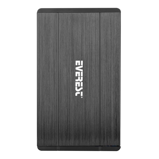 Everest Külső HDD Ház 2.5" - HDC-270 (USB-A 2.0, Max.: 1TB, ezüst)