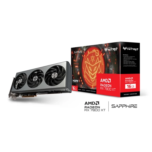 Sapphire Radeon RX 7800 XT Nitro+ Gaming OC 16GB GDDR6 videokártya