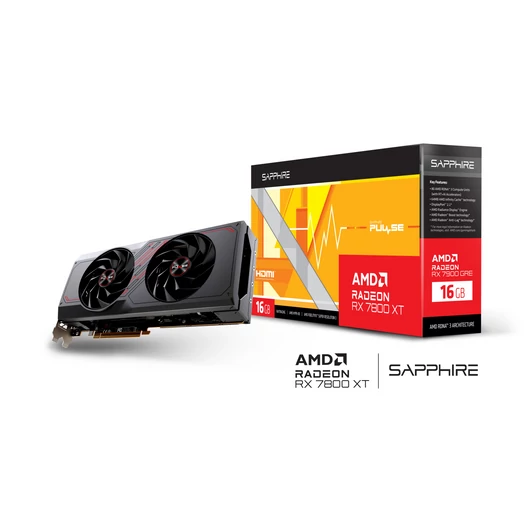 Sapphire Radeon RX 7800 XT Pulse Gaming 16GB GDDR6 videokártya