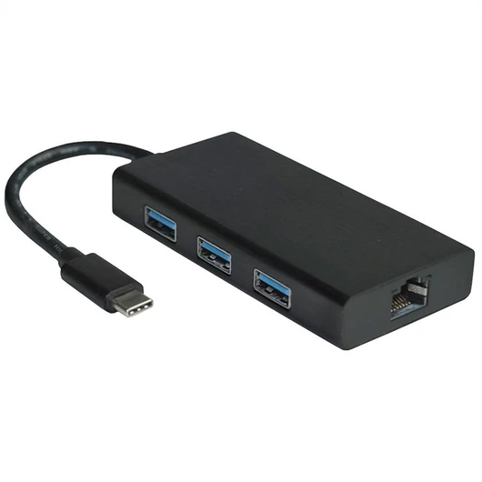 USB3.2 GEN2 TYP C-GB ETHERNET KONVERTER + HUB 3XA