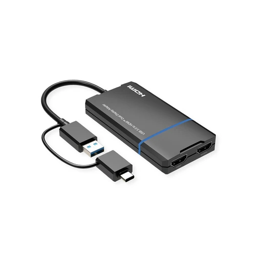 DISPLAY AD.USB TYP A / C - DUAL HDMI.4K30 + 1080P.ST/BU