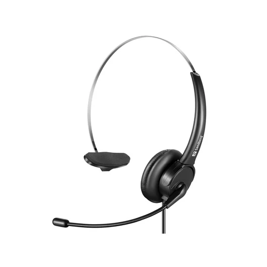 SANDBERG Headset mikrofonnal, USB Office Headset Mono, Fekete