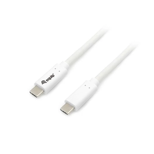 Equip Átalakító Kábel - 128361 (USB-C 3.2 Gen1 to USB-C, apa / apa, PD:60W, fehér, 1m)