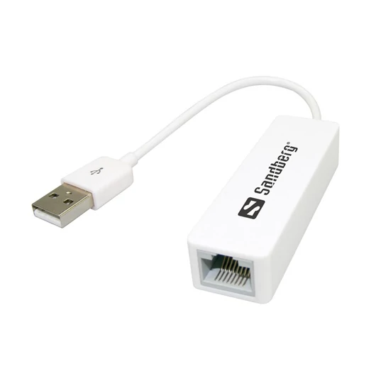 Sandberg Kábel Átalakító - USB to Network Converter (fehér; USB bemenet - RJ45 kimenet; 10 / 100Mbps)