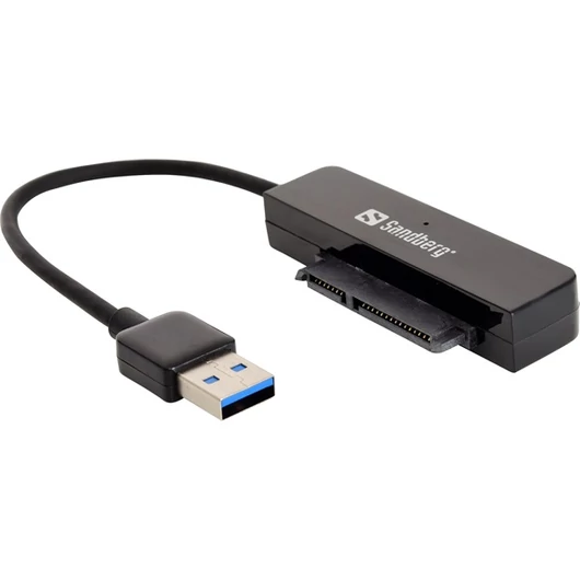 Sandberg Kábel Átalakító - USB3.0 to SATA Link (fekete; USB bemenet - SATA 2,5" kimenet; max.5 Gbit / sec)