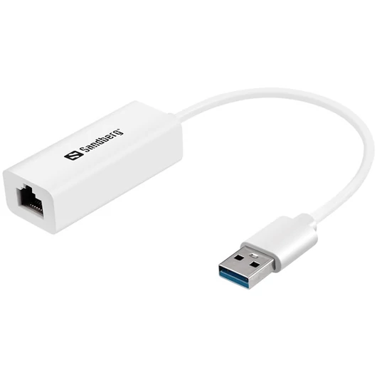 Sandberg Átalakító - USB3.0 Gigabit Network Adapter (USB3.0, RJ45, 10 / 100 / 1000Mbps, fehér)