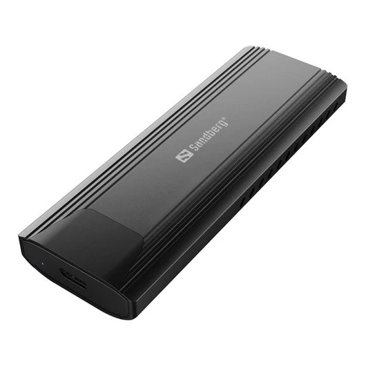 Sandberg Külső SSD Ház - USB 3.2 Case for M.2 + NVMe SSD (USB-C; M.2 / NVMe; Max.:2TB, fekete)