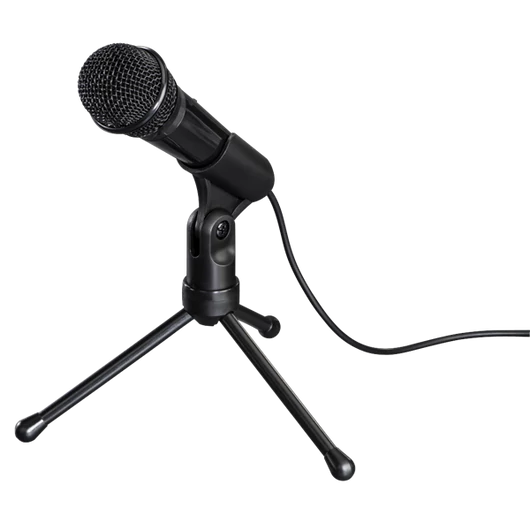 Hama Mikrofon - 139905 MIC-P35 Allround (asztali állvány, 3,5 mm Jack, 2,5m, fekete)