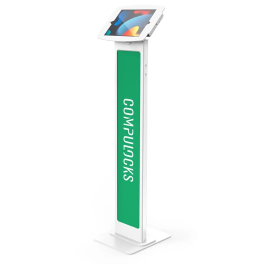 IPAD 10.2IN BRANDME FLOOR STAND SPACE ENCLOSURE BRANDME WHITE