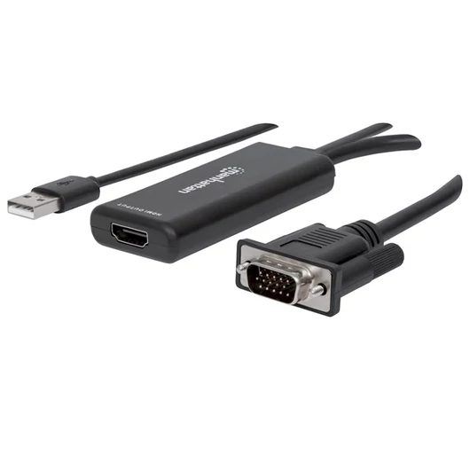 Manhattan Kábel átalakító - VGA and USB to HDMI Converter