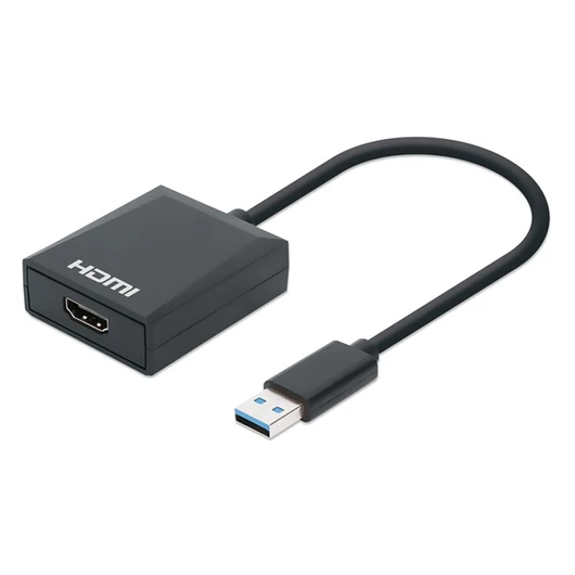 Manhattan Kábel átalakító - USB-A to HDMI Adapter, USB 3.0, 1080p