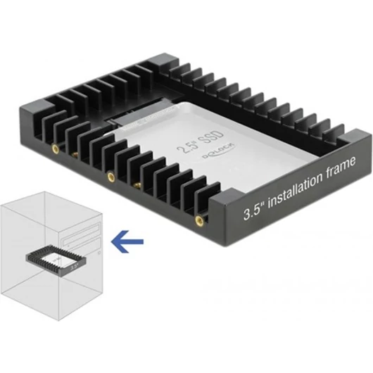 Delock 3.5" SATA3 beépítő keret fekete