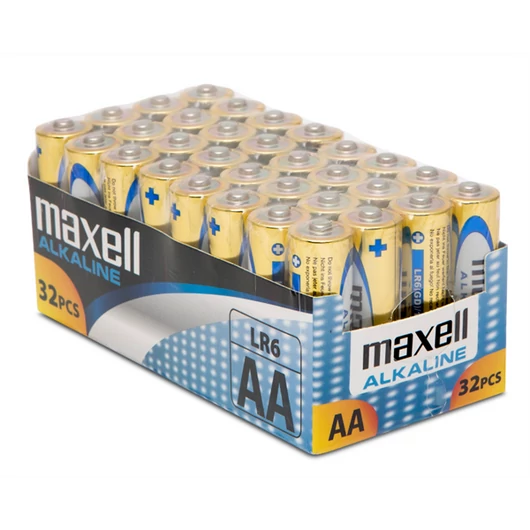 Maxell Elem - Alkáli elem,  32db AA (LR6), 1,5V (no mercury)