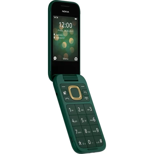 Nokia 2660 Flip Dual-Sim mobiltelefon zöld (1GF011EPJ1A05)