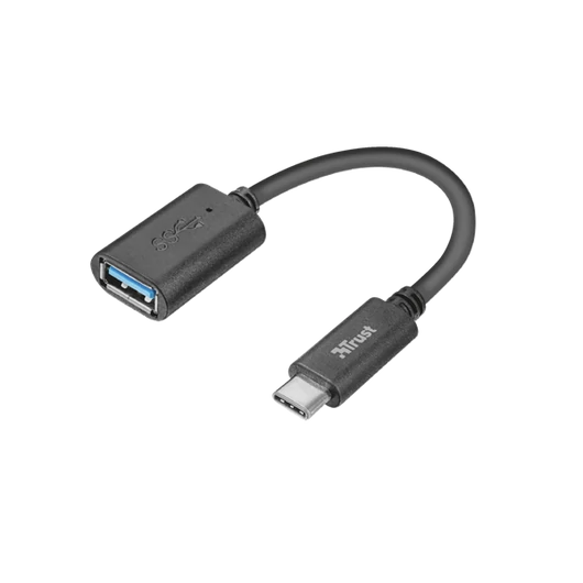 Trust Kábel - USB-C - USB3.0 (10cm; fekete; USB-C - USB-A csatlakozó)