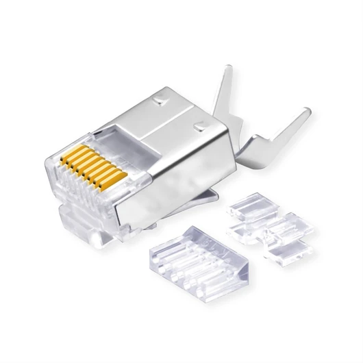 RJ45-ST KAT.6A GESCHIRMT KURZES GEHUSE 10 ST.