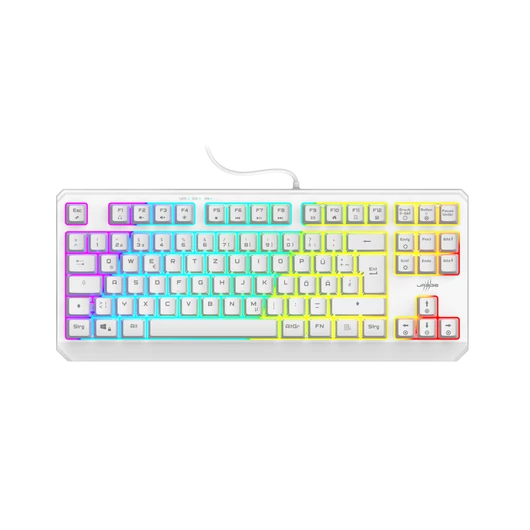 GAMING URAGE EXODUS 220TKL BILL.,RGB, FEHÉR