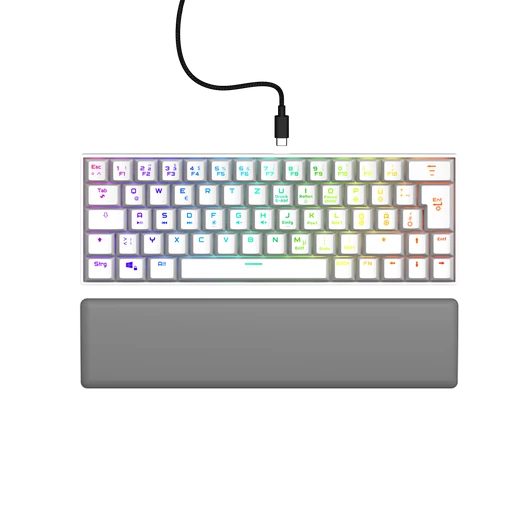 GAMING URAGE EXODUS 760TKL MECH.MINI BILL.,RGB, RED SWITCH, FEHÉR