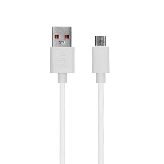 S-Link kábel  -  AND-KC19B  (2.4A, Micro USB, 100cm adat + töltőkábel, fehér)