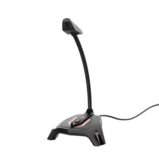 Trust Mikrofon - GXT215 ZABI (LED vlágítás; flexibilis; némító gomb; USB csatlakozó; 140cm kábel; fekete)