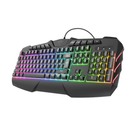 Trust Billentyűzet Gamer - GXT 881 ODYSS Semi-Mechanical (RGB LED háttérvilágítás; USB; fekete; magyar)