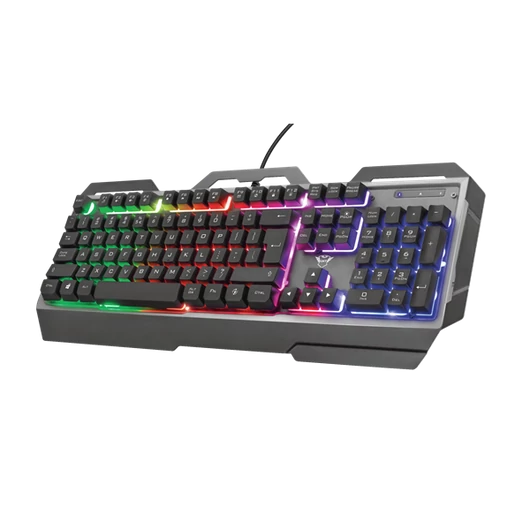 Trust Billentyűzet Gamer - GXT 856 Torac (RGB LED háttérvilágítás; USB; fekete; magyar)