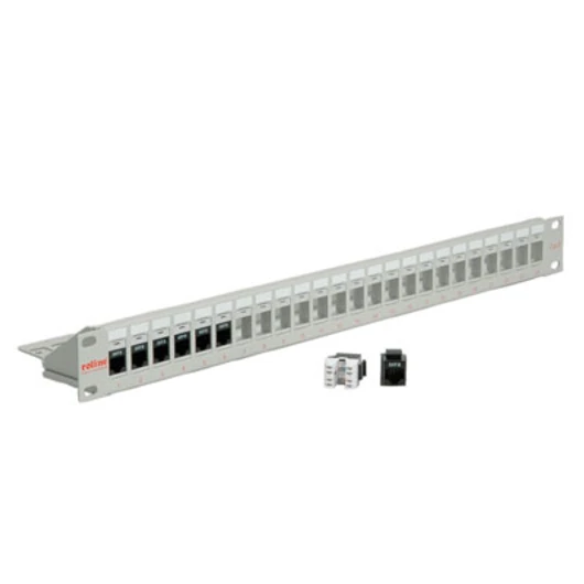 19INKEYST-MODULTRAEGER.24 PORTS UNGESCHIRMT.LICHTGRAU