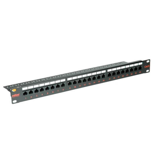 19 PATCH PANEL KAT6/KL E24 PORTS UNSHIELDED BLACK
