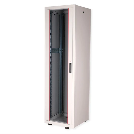 19IN NETZW.SCHRANK BASIC 42 600X600 BXT GLASTUER GRAU