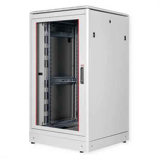 19IN NETZW.SCHRANK PRO 26 HE 800X800 BXT GLASTUER GRAU