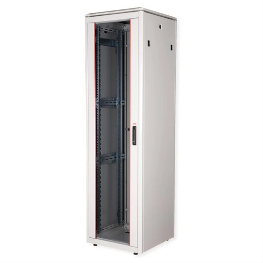 19IN NETZW.SCHRANK PRO 42 HE 600X600 BXT GLASTUER GRAU