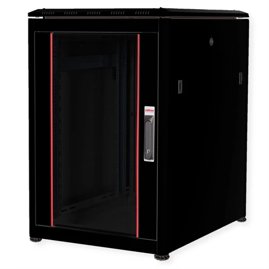 19IN NETZW.SCHRANK PRO 16 HE 600X800 BXT GLASTUER SW