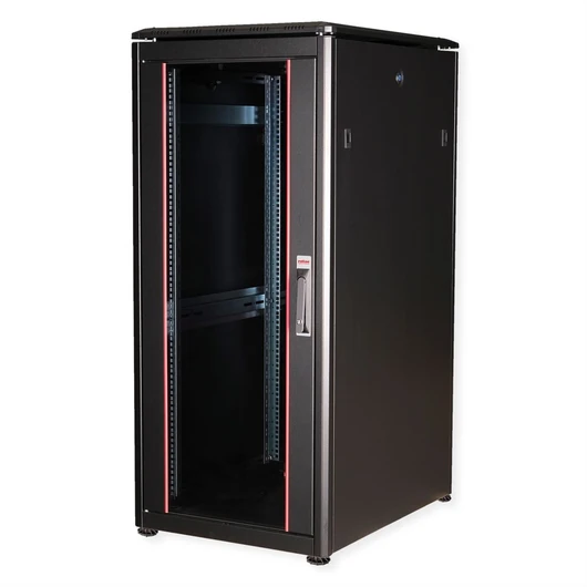 19IN NETZW.SCHRANK PRO 26 HE 600X800 BXT GLASTUER SW