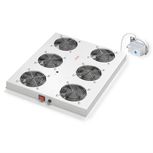 19INDACHLUEFTEREINHEIT 6 LUEFTE THERMOSTAT SERVERSCHRANK GRAU